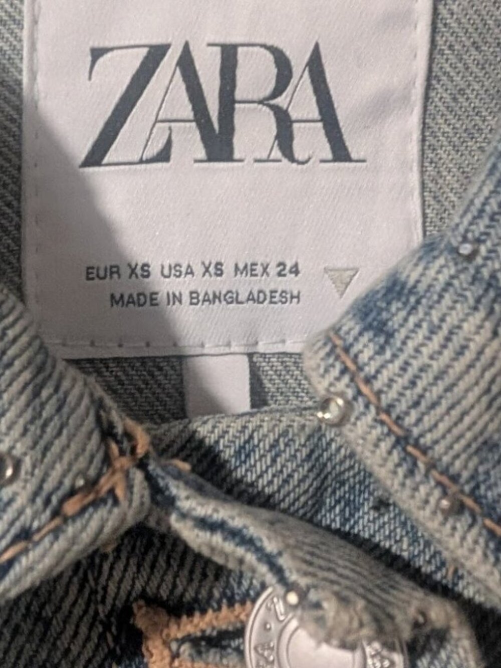 NEW! Zara | Crop Denim Jewel Jacket - Picture 6 of 9